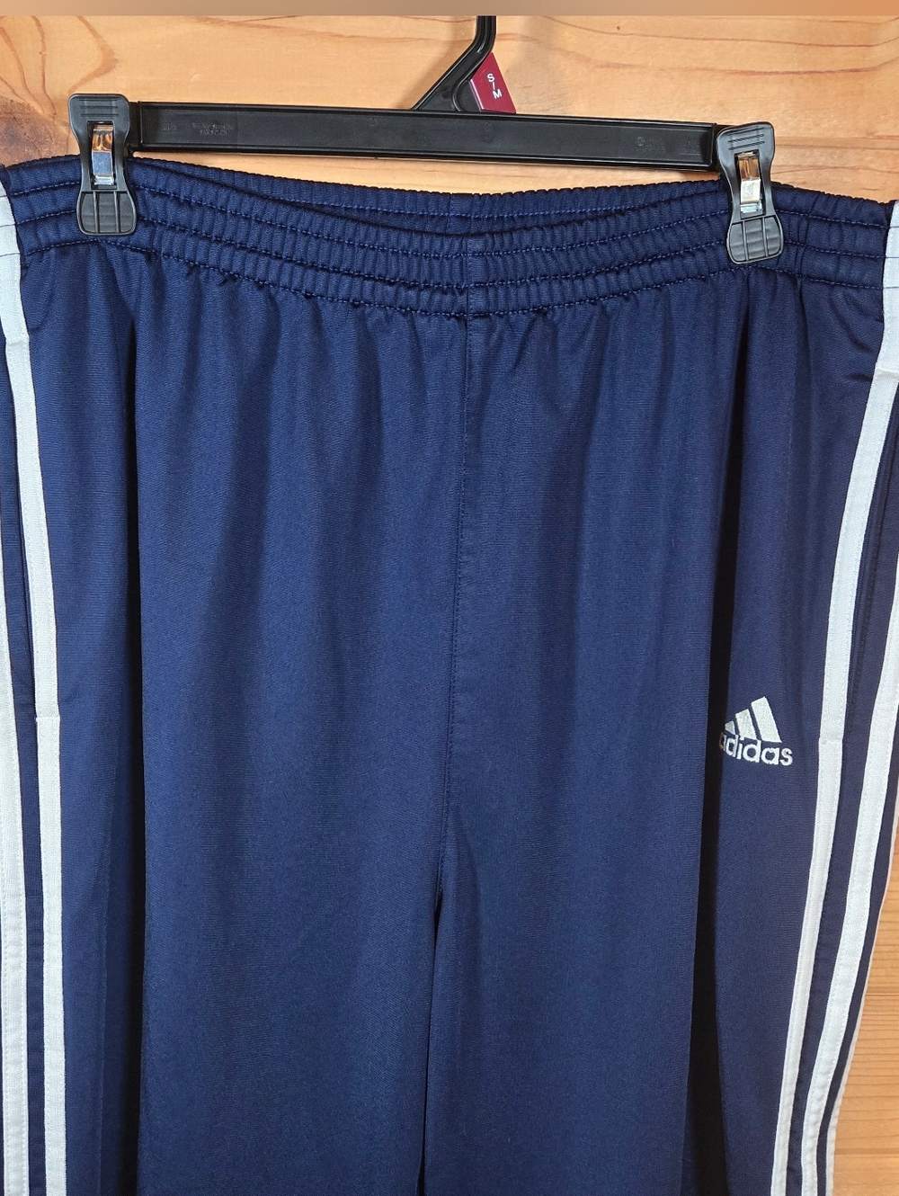 VTG 90s Adidas Originals Snap Tear Away Track Pants Blue Trefoil Mens Medium